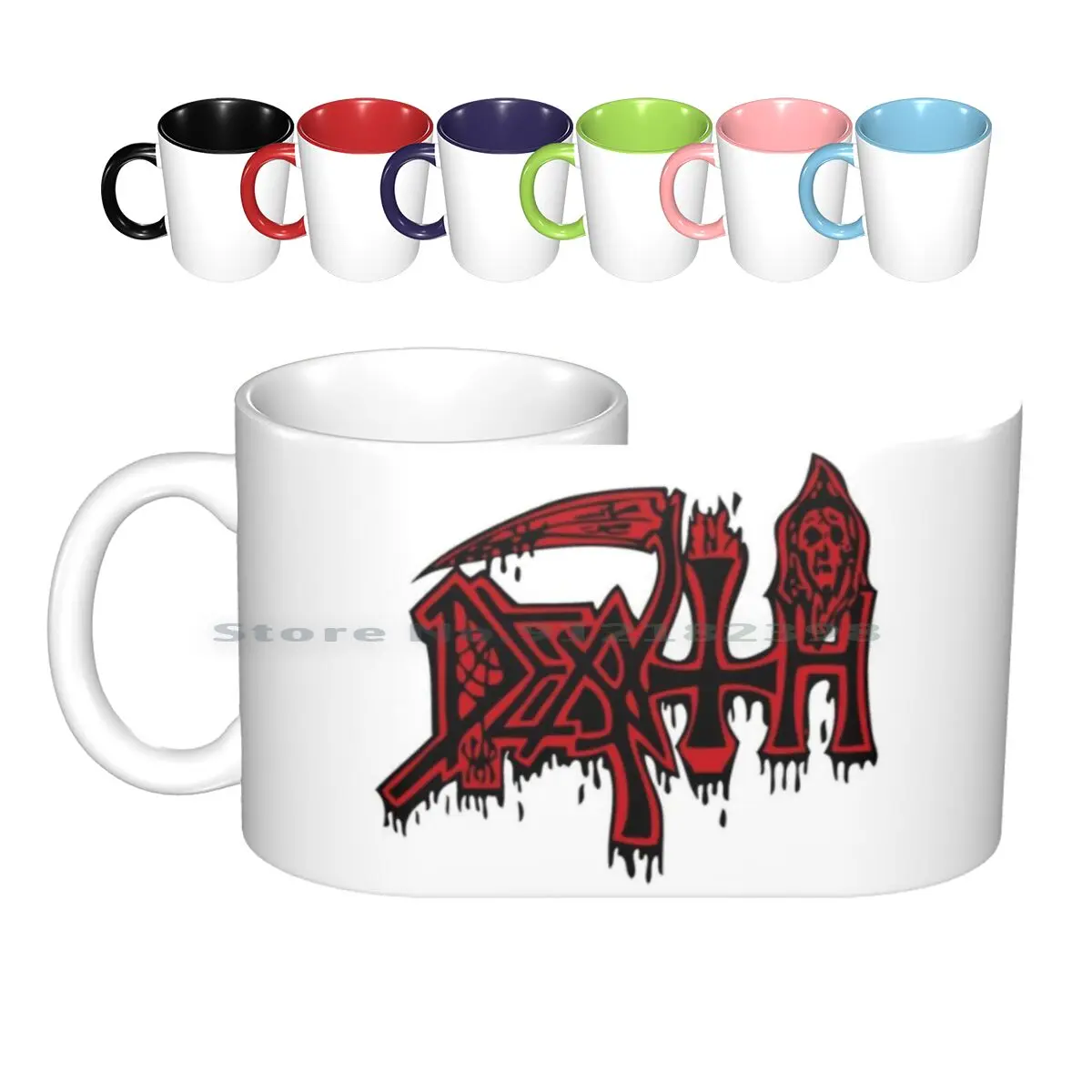 Death Ceramic Mugs Coffee Cups Milk Tea Mug Death Death Metal Entombed Revocation Dismember Bolt Thrower Dissection Burzum