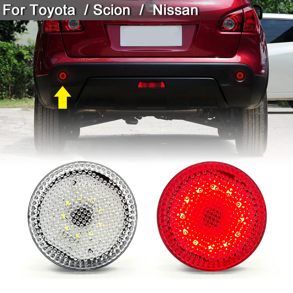 LED Rear Bumper Reflector Warning Lamp Reversing Brake Light For Toyota Corolla Sienna Scion IQ xB Nissan Qashqai Juke X-Trail