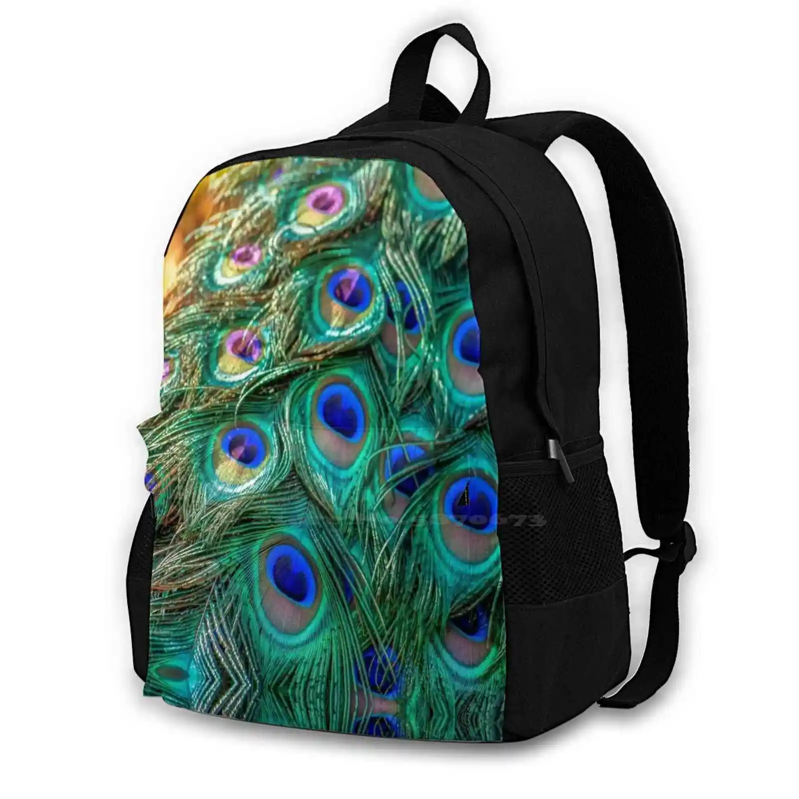 Peacock Feather Pattern Design Laptop Travel School Bags Peacock Feathers Peacock Feather Makeup Tutorial Peacock Eye Peacock