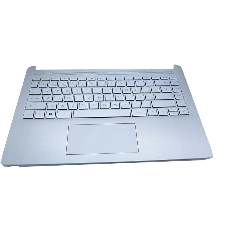 JIANGLUN Laptop Palmrest With Keyboard With Touchpad For HP 14-DQ TPN-Q221 Silver Color