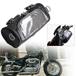 Bolsa de manillar de motocicleta, bolsa de almacenamiento de cabeza de horquilla delantera de 2.5L, coche eléctrico, impermeable, pantalla táctil, accesorios de Moto