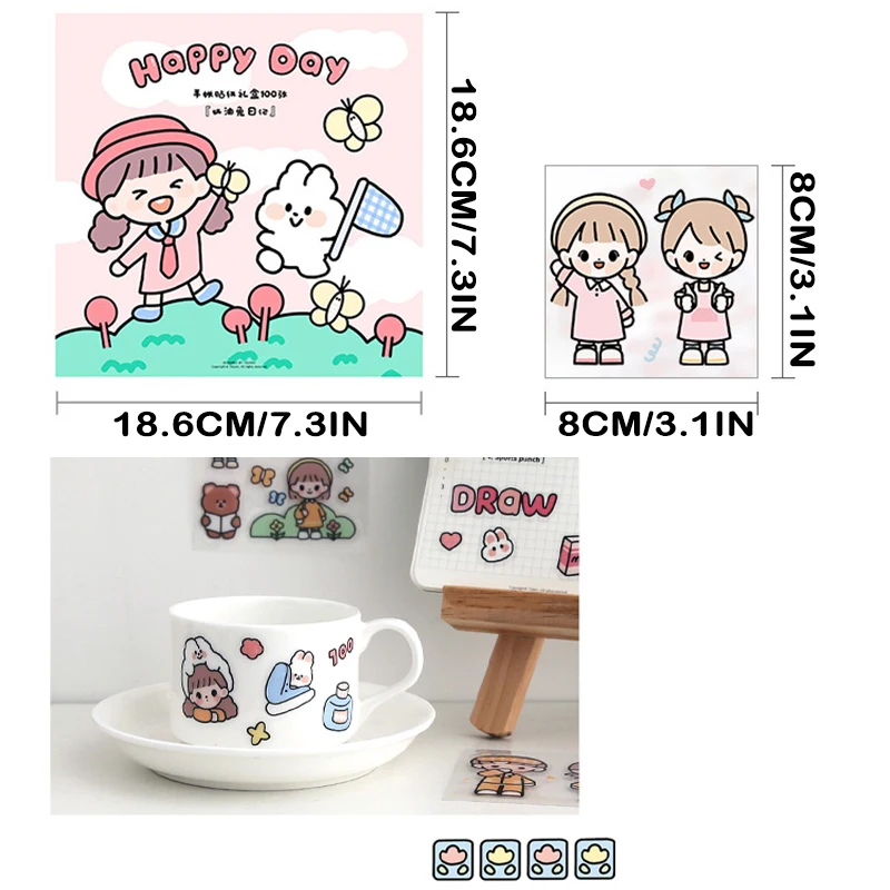 Adesivo scrapbooking suprimentos adesivo bonito adesivo decorativo para presente embalagem notebooks gdeals