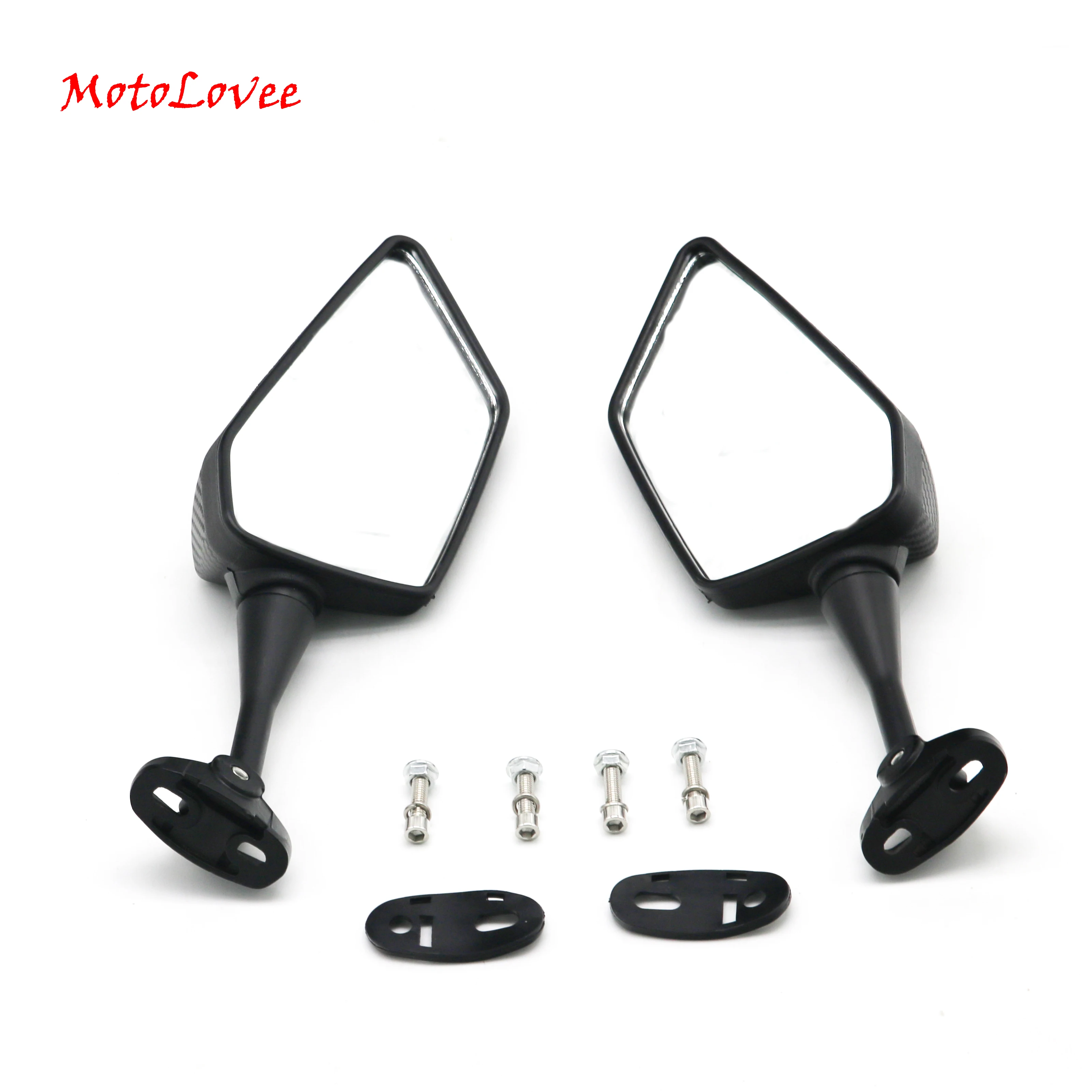 MotoLovee Motorcycle Convex Rear View Mirror Universal Motorcycle Mirrors Threaded Double Mirror Compatible With Scooter ATV