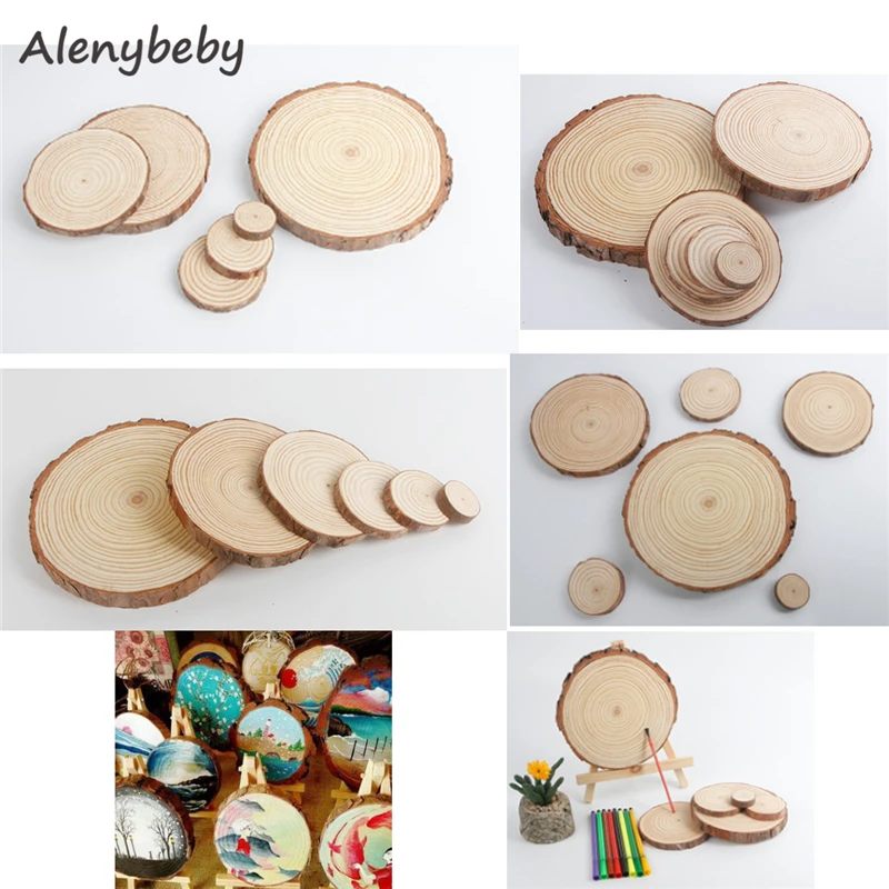 

Natural Wood Slices 20 Pcs 1.97-3.94 Inches Craft Wood kit Unfinished Wooden Circles Great for Arts and Crafts Christmas Ornamen