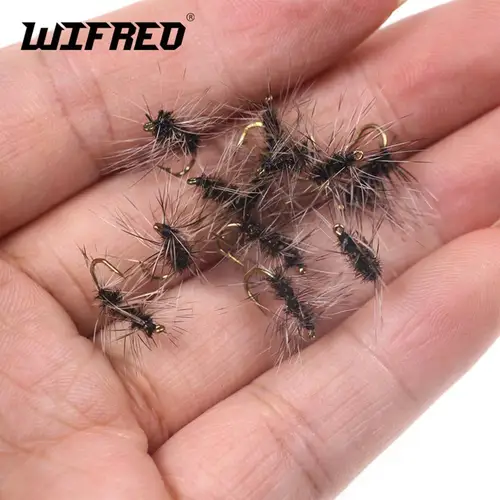 Imagen 1 del producto Wifreo 6 uds Griffith's Gnat Midge Fly mosca seca trucha pesca con mosca moscas cebo tamaño 14 16 18 20