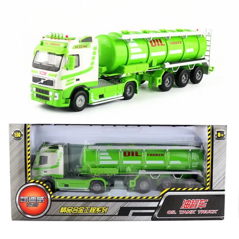 Exquisite original packaging alloy fuel tank truck model,1:50 heavy fuel tank transportation engineering truck toy,wholesale