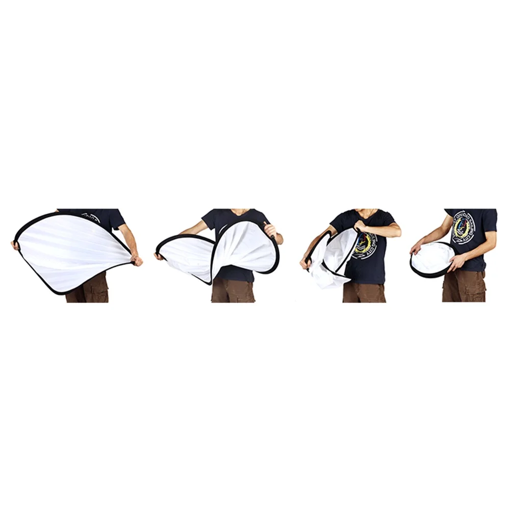 Selens 2 in 1 30/60/80/110 cm Reflector Portable Collapsible Disc Light Diffuser Gold Silver for Selfie Photography Studio