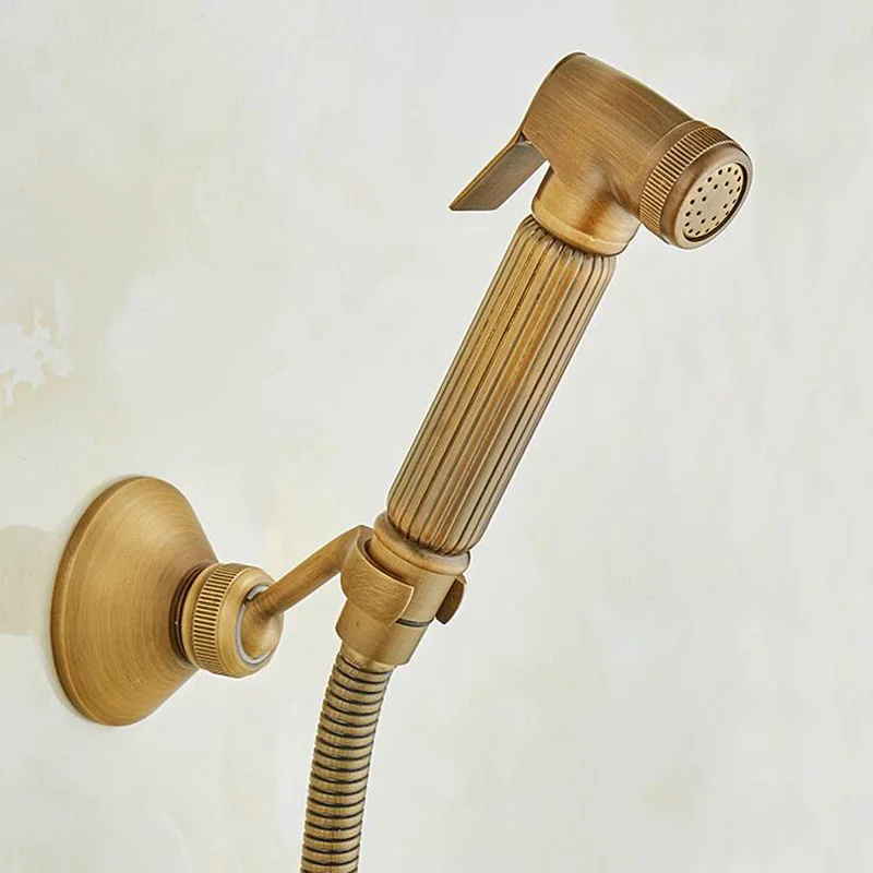 Wc Bidet Rubinetti In Ottone Antico Bagno Doccia Blow-fed Ugello della Pistola A Spruzzo Bidet Rubinetto di Acqua Fredda Singolo Rubinetti Vasca Da