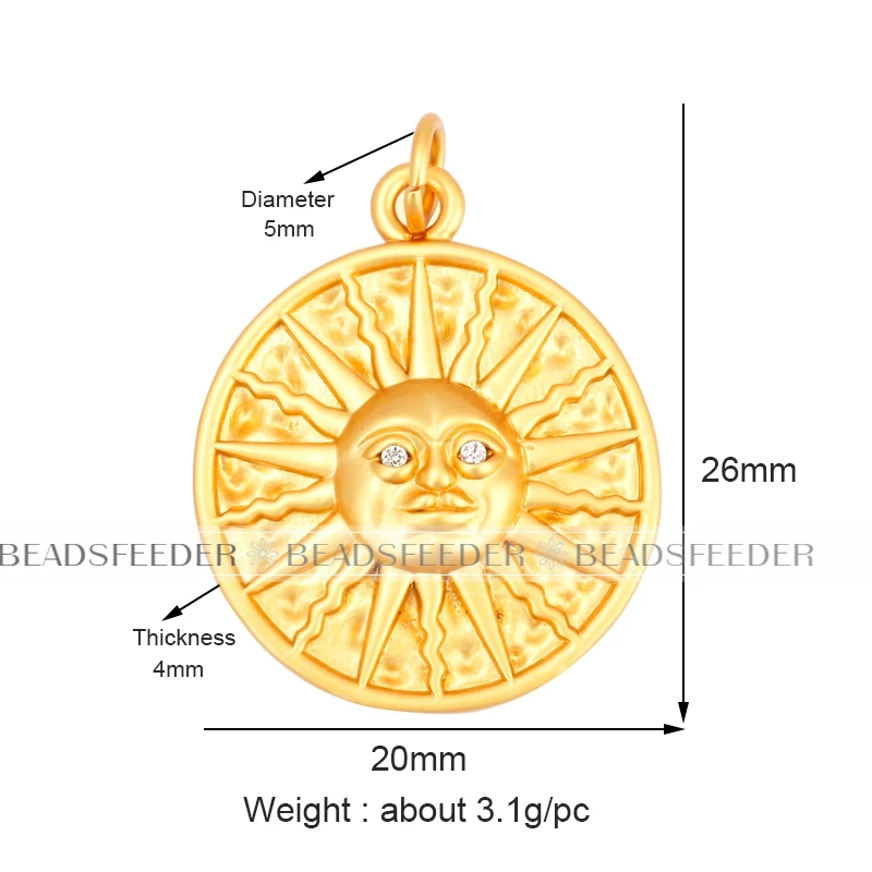 Подвеска-талисман Apollo Sun-god Moon с крылом сглаза, подвеска с покрытием из 18-каратного золота, ювелирные изделия ручной работы, ожерелье, оптовая продажа, L13