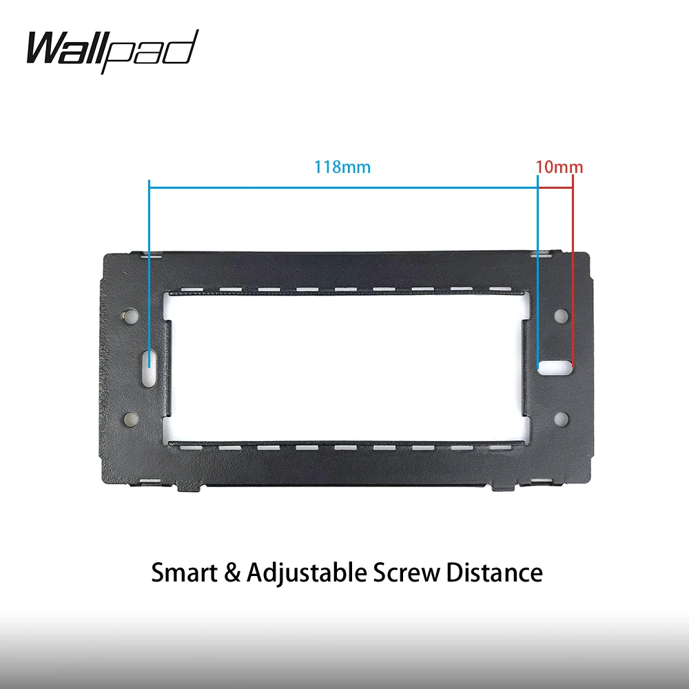 Interruptor de palanca de 3 entradas con USB Wallpad L3, marco de aluminio negro, interruptor de botón con indicador LED, puertos de carga USB, 153x75mm