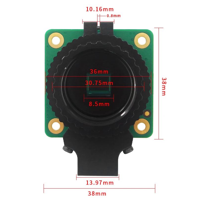 Cámara Raspberry Pi de alta calidad, Sensor IMX477 de 12,3 MP con teleobjetivo/gran angular/Zoom HD, teleobjetivo para Pi 4B/3B +/Zero