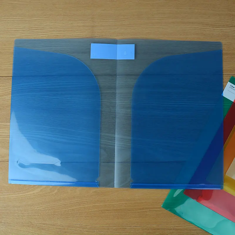 A3/A4 File Cover Clear Plastic File Holder L-shape Conference Report File Folder Organizer For Documents