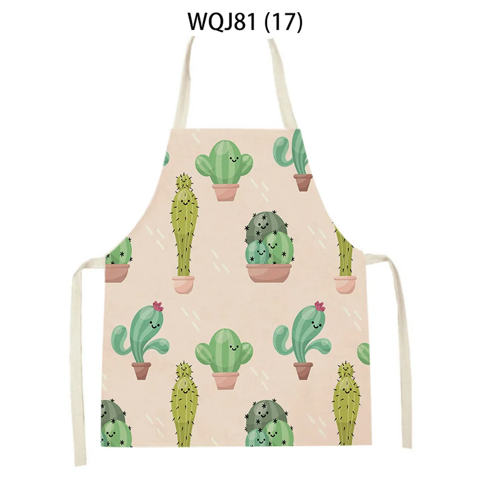 Cactus Pattern for Home and Kitchen House Cleaning Apron for Children Good for Home Kitchen Woman Kitchen Apron Fartuch Tablier