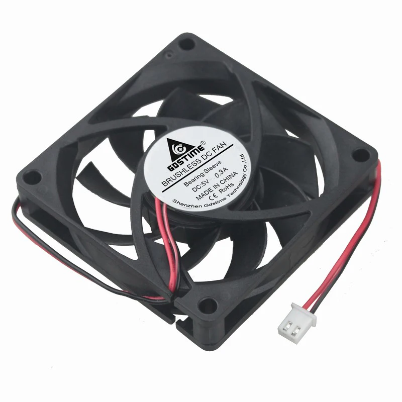 2 PCS Gdstime 7015S 5V 2 Pin 7cm 70x70x15mm 70mm Brushelss DC CPU Cooler Cooling Fan