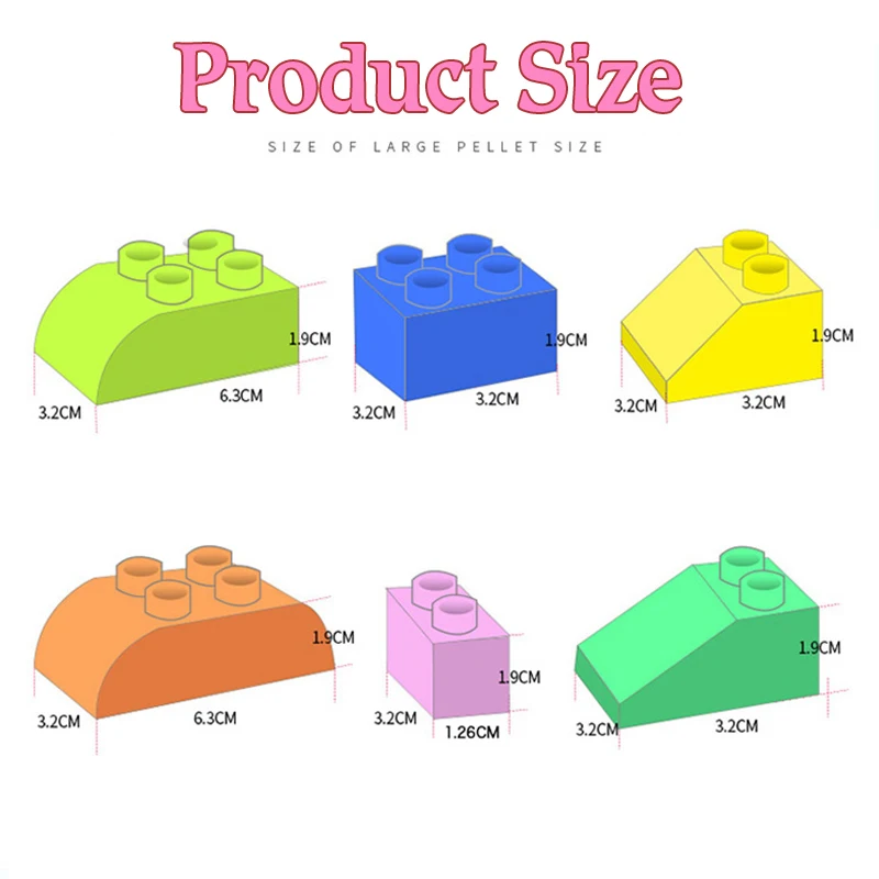 Big Size Brick Colorful Bulk Bricks Base plates DIY Building Blocks Compatible Block Toys For Children