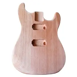 Electric Guitar Body Solid Okoume Wood Guitar Body with Pickup Hole Unfinished DIY Guitar Barrel Electric Guitar Accessories