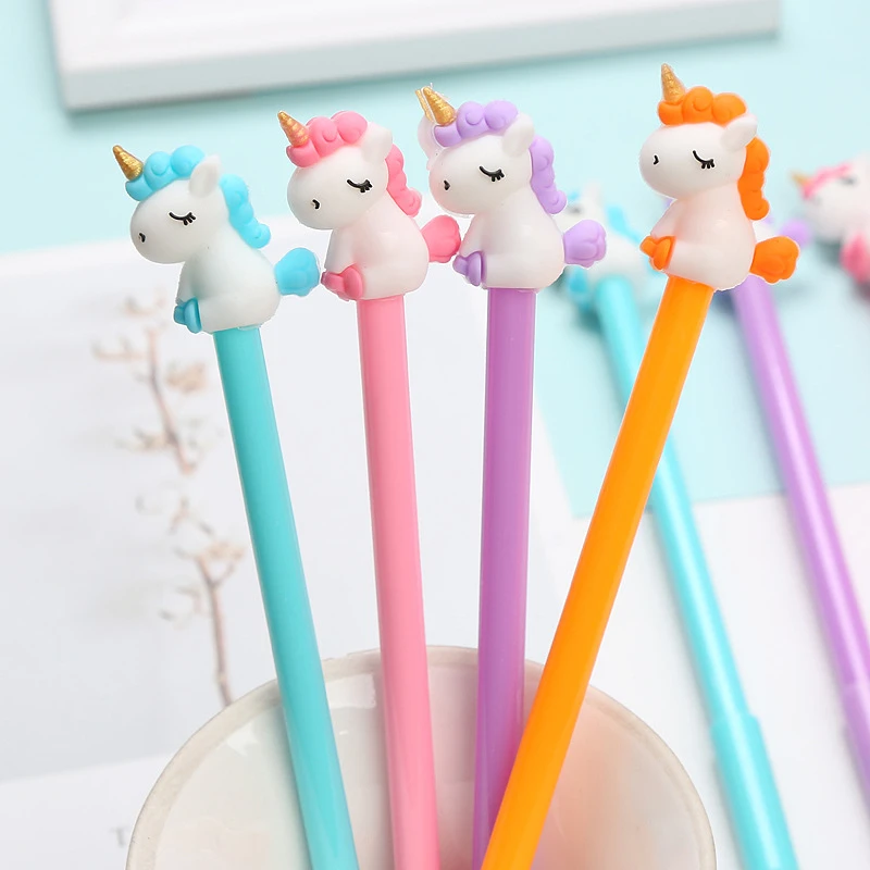 1 Piece Cute Kawaii Unicorn Gel Pen Korean Cartoon Office School Supply Stationery Ellen Brook Funny Handle Horse