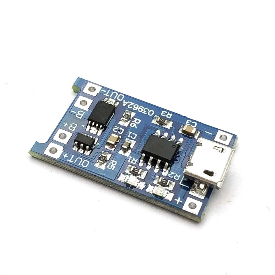 Micro USB 5V 1A 18650 TP4056 Lithium Battery Charger Module Charging Board With Protection Dual Functions 1A Li-ion