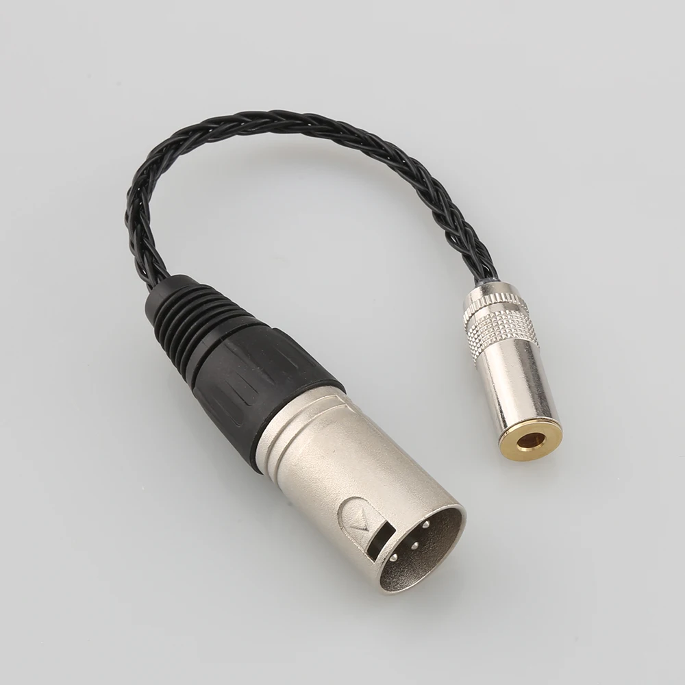 HiFi 7N OCC 실버 4.4mm 암-4 핀 XLR 밸런스드 남성 오디오 어댑터 케이블 4.4 TRRRS-XLR 커넥터