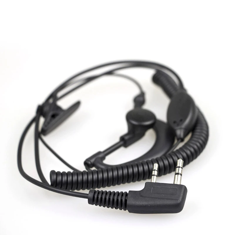 Two Way Radio Earphone Walkie Talkie Headset 2 Pin Earpiece With Ptt Walkie Talkie Accessories K Type Ear Piece Baofeng