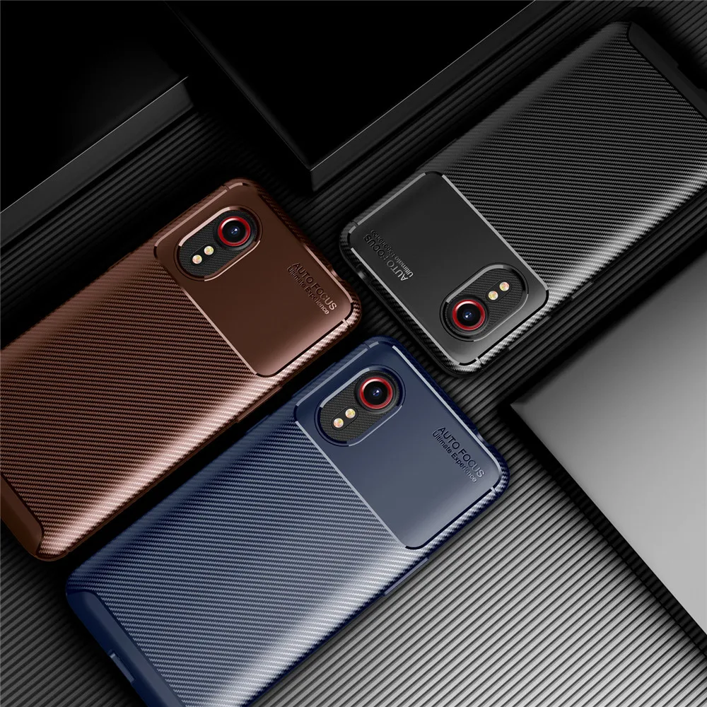 For Samsung Galaxy XCover 5 Case Carbon Fiber Texture Phone Cases Sumsung X Cover 5 XCover5 SM-G525F 5.3\