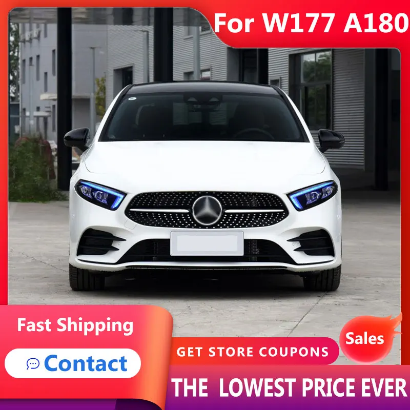 

For Car Benz W177 A180 Headlights 2019-2020 DRL Day Running Light LED Bi Xenon Bulb Fog Lights Car Accessory A200 A220 Head Lamp