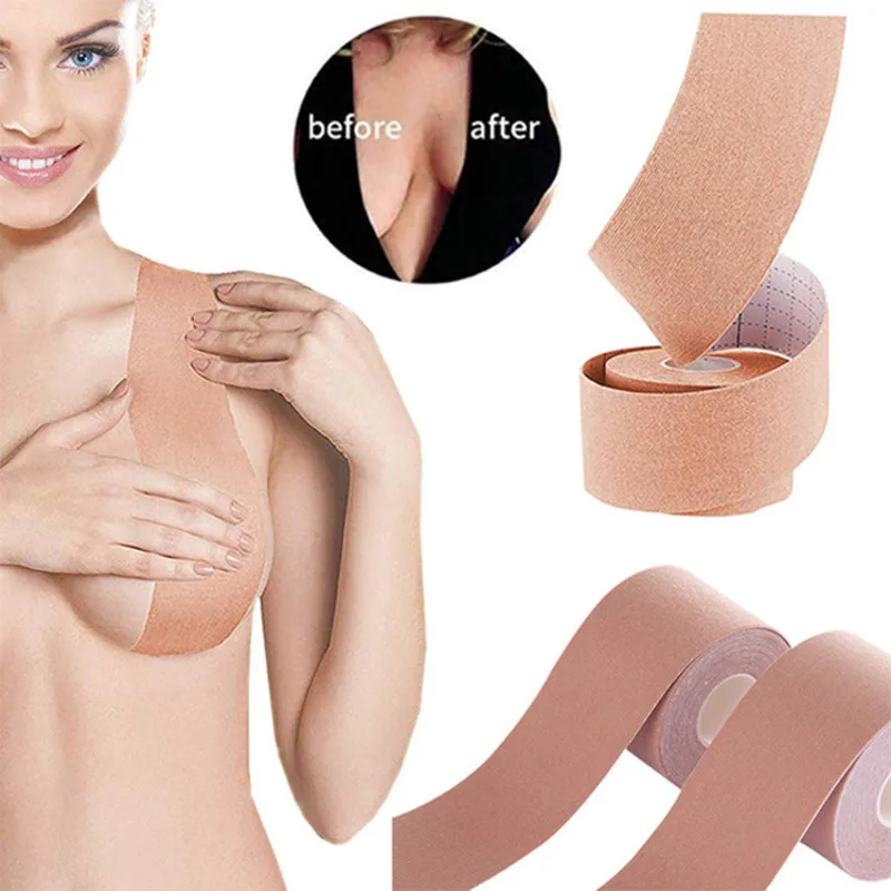 SP&CITY Women Boob Tape Nipple Cover 5M Body Invisible Bra DIY Breast Lift Tape Lift Up Boob Tape Push Up Sticky Bra