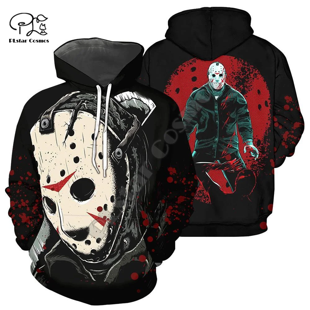 PLstar Cosmos Halloween Terror Horror Movie Cosplay Michael Myers Funny Long Sleeves Streetwear 3DPrint Men/Women Zip Hoodies 19