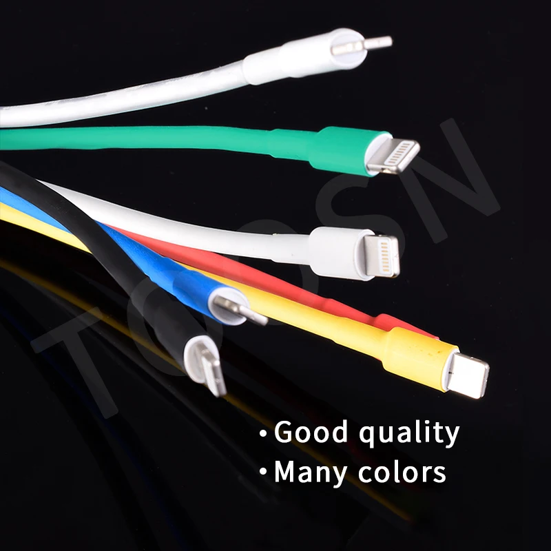 TOOSN 20Pcs White 3：1 Heat Shrink Tubing waterproof protect Wrap Wire For iPhone For iPad For Samsung For Android Data Line