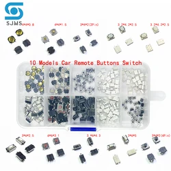 10 Type Tactile Push Button Touch Micro Switch Buttons Key Component Package Car Remote Control Keys Switches 4*4*0.8 1.5 3*6*5