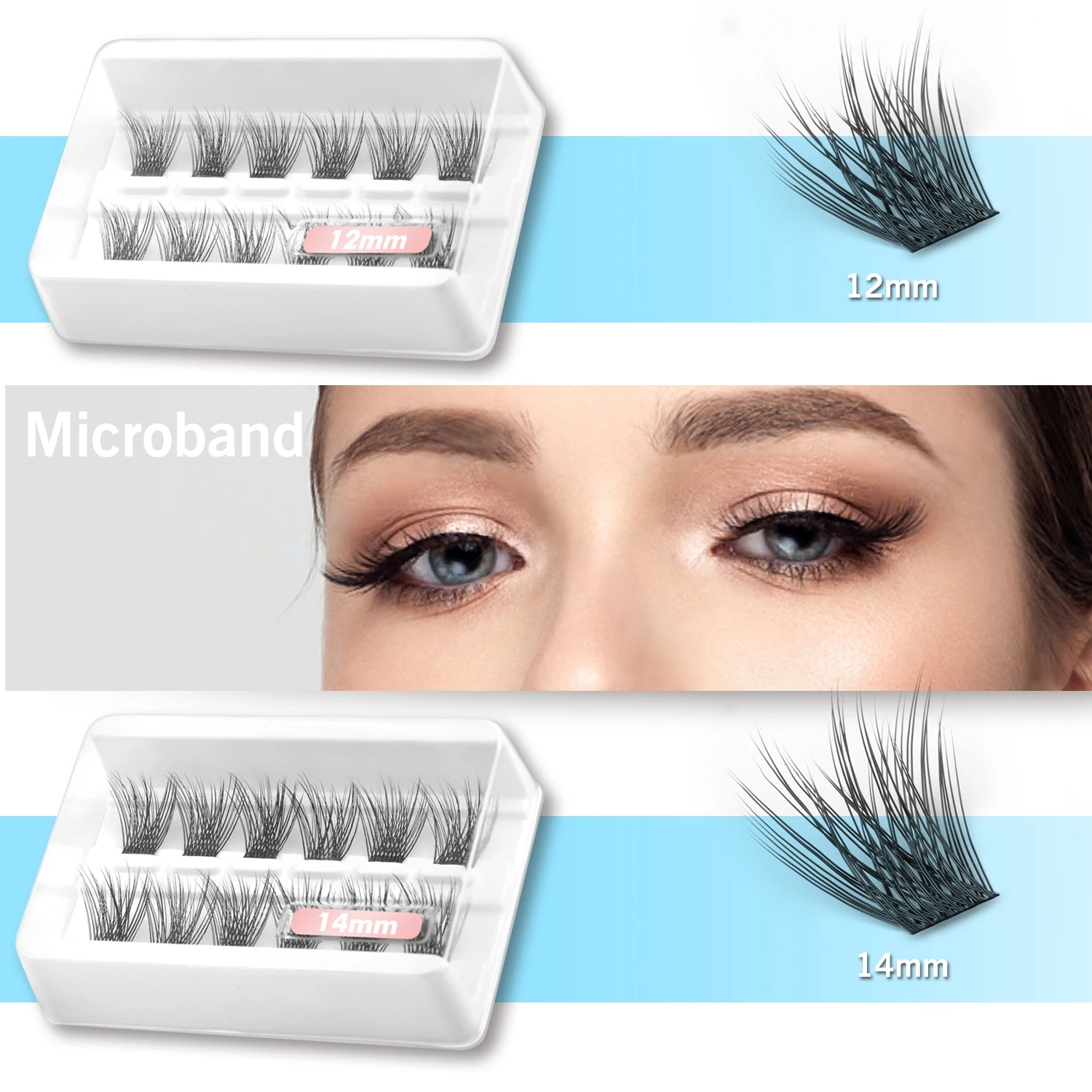 EASITENSION Cluster Lashes Segment DIY Eyelash Extension Individual Eyelash Bundles 3d Makeup Premium Mink Eyelashes Set