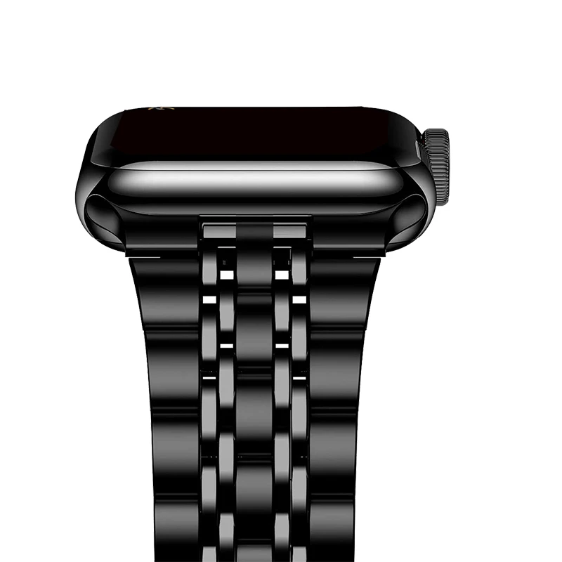 Pulseira de metal para apple watch band 44mm 42mm 40mm 38mm 41 45mm pulseira de aço inoxidável para iwatch 7 6 se 5 4 3 séries pulseiras