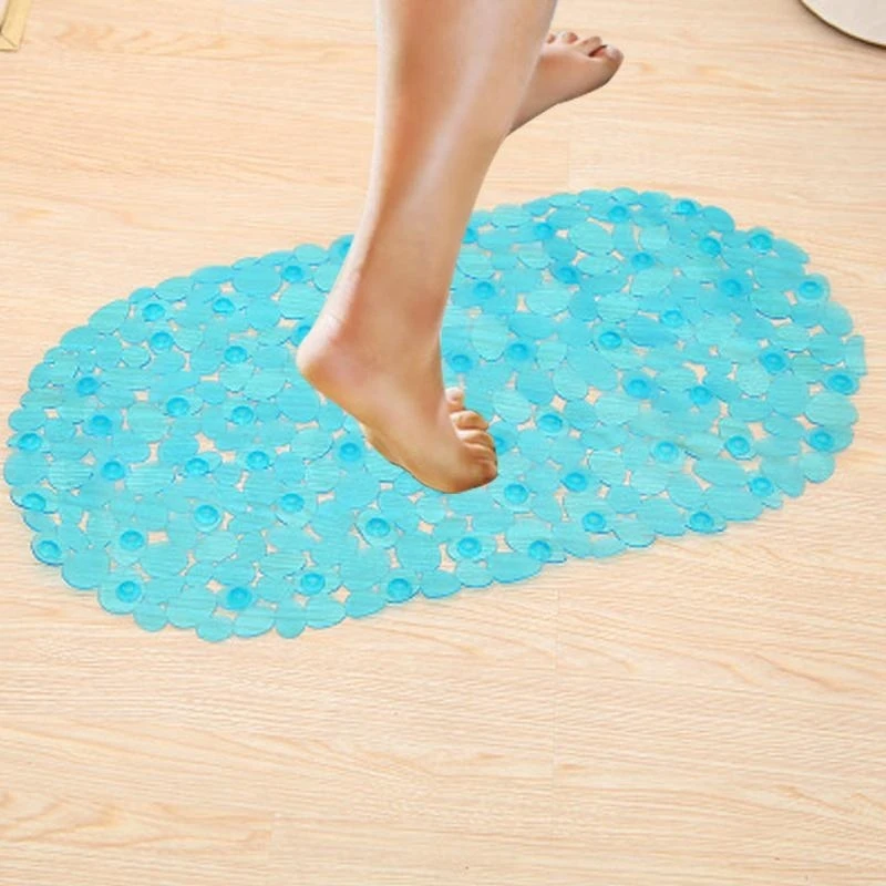 Bath Mats Sucker Oval Pebble Foot Pad Foot Massage Non-Slip Bath Mats Tapis De Bain Memory Foam Shower Mat