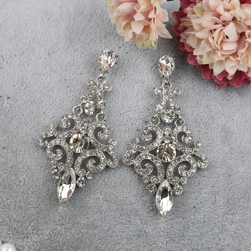 VEYO Vintage Rhinestone Drop Earrings Geometry Dangle Earrings for Women Fashion Jewelry Wholesale