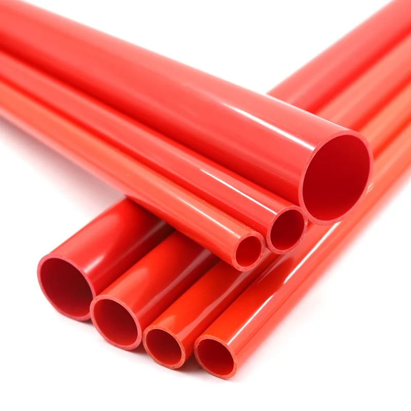 

2pcs 50CM Long OD 20~50mm Red U PVC Pipe Garden Irrigation Aquarium Fish Tank Water Pipe Fittings Home DIY Plastic Tube Pipe