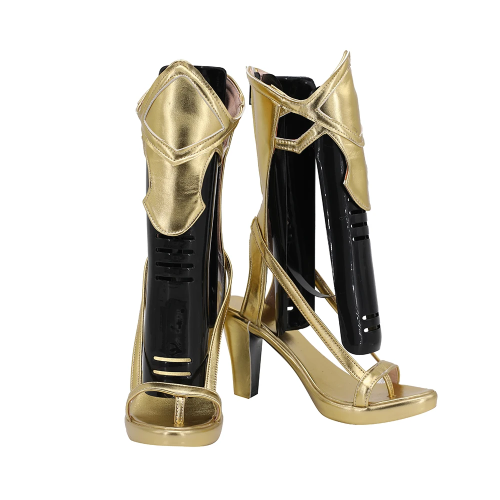 Fate Grand Order FGO Dioscuri the Gemini Twins Cosplay Boots Golden Sandals Custom Made Any Size (2)