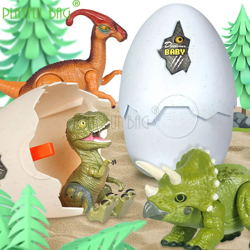 

Inductive lighting music Jurassic simulation dinosaur toys children's intelligent touch hatching egg Festival gift vd04