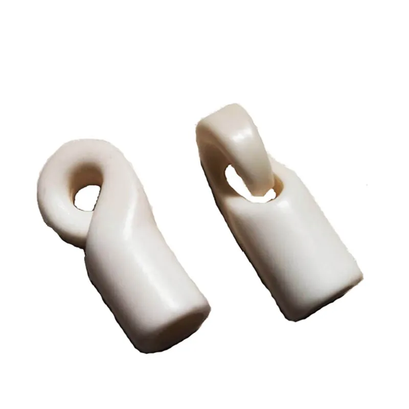 50pcs Alumina Zirconia ceramic eyelet yarn guide wire textile machine accessories single hook textile industry parts