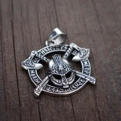 EYHIMD Viking Celtics Ax Rune Warrior 316L Stainless Steel Pendant Slavic Amulet Jewelry