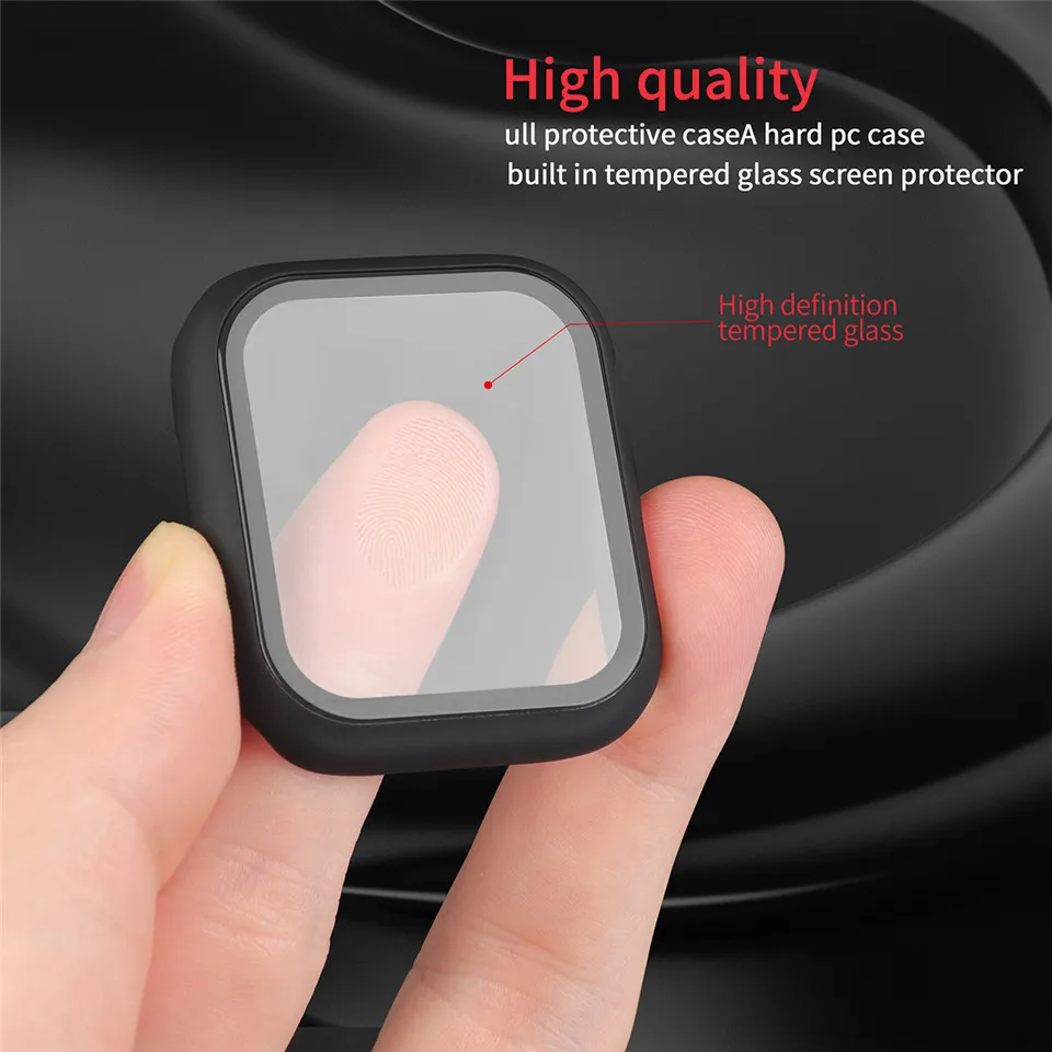 Protector de pantalla de vidrio templado 3D para Apple Watch Series 7 6 5 4 3 2 Se 9H, película protectora a prueba de golpes para Iwatch 38 40 42 44mm