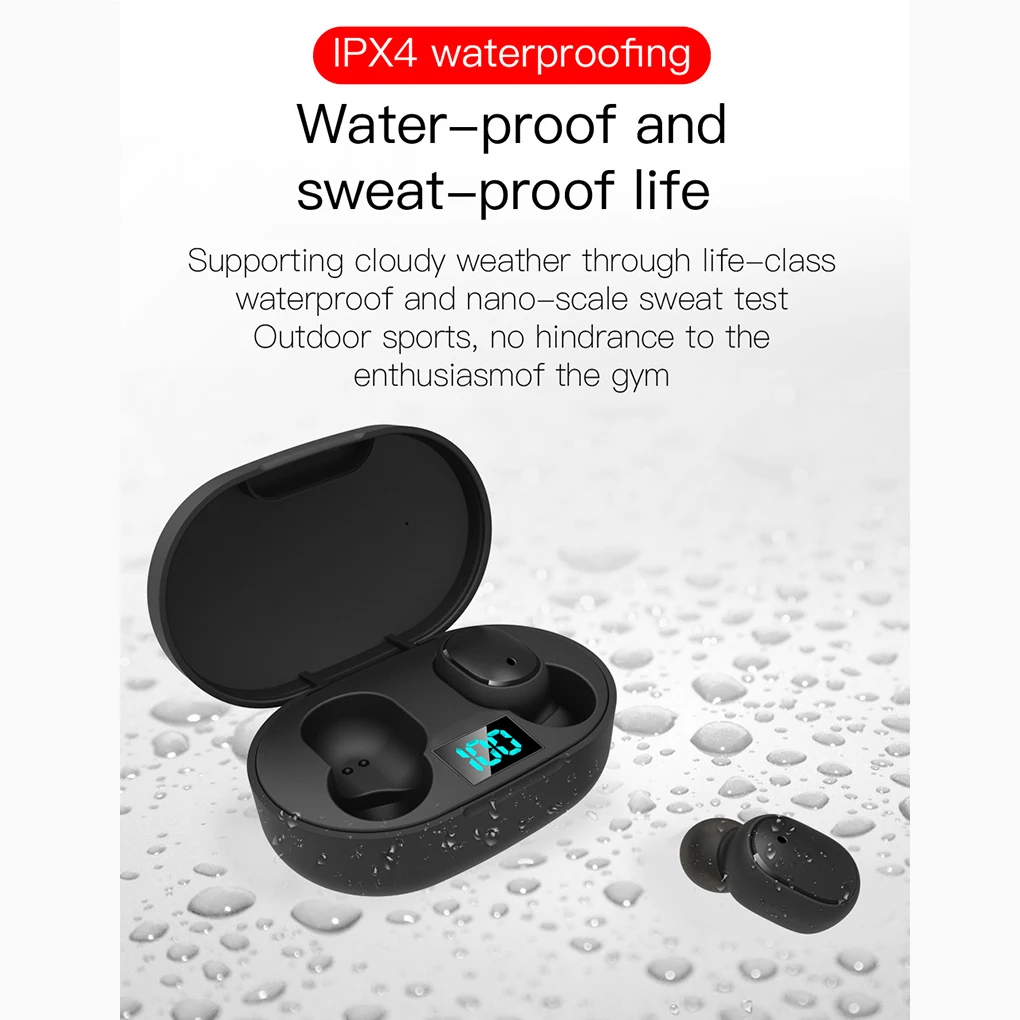 Wireless Bluetooth-compatibility 5.0 Earbud Noise Canceling In Ear Surround Stereo Sound Charging Box Earphone Call Play