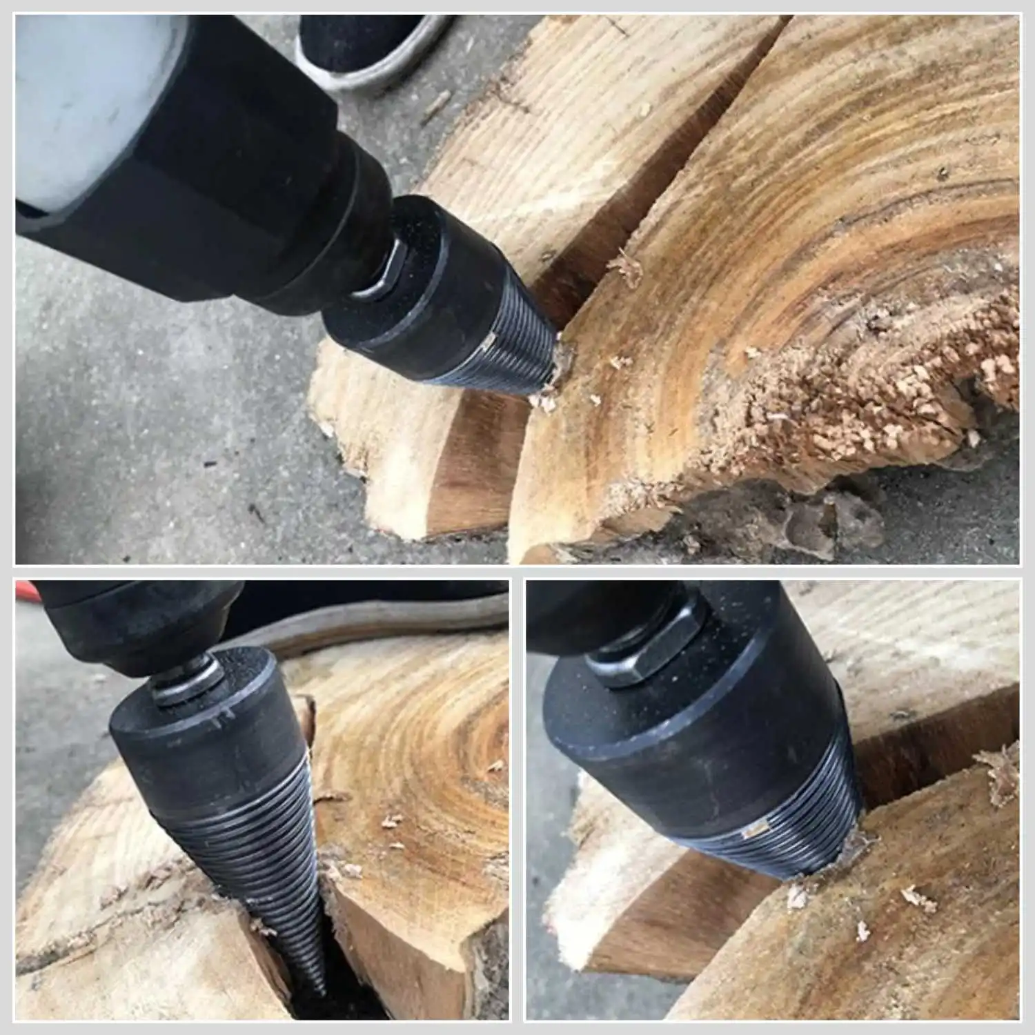 32Mm/42Mm Chia Gỗ Nón-Dụng Cụ Khoan Củi Máy Khoan Gỗ Hình Nón Có Ngăn Đấm Lái Xe Máy Khoan bit Chia Dụng Cụ Khoan