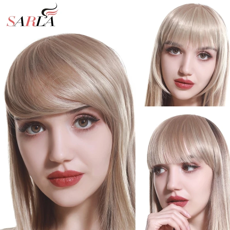 Synthetic Hair Bangs Clip in Fringe Fake False Frange Wig Extensions Natural Hairpiece Hair Piece Instant Black Brown B2