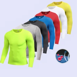 Winter Design Mens Compression Under Base Layer Top Long Sleeve Tights Sports Rashgard Running T-shirt Gym T Shirt Fitness