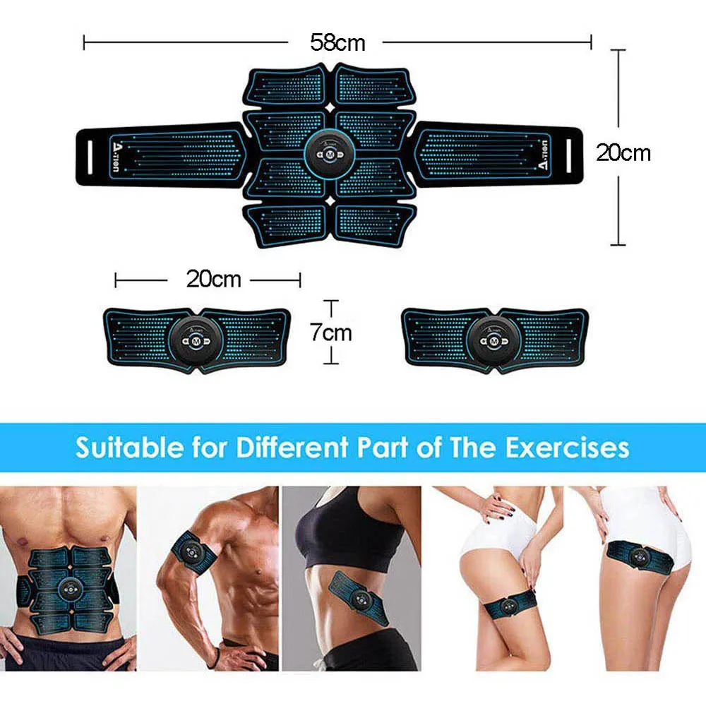 EMS-Ceinture amincissante pour le corps, tonifiante et vibrante, appareil unisexe pour tonifier les muscles abdominaux, équipement de fitness à