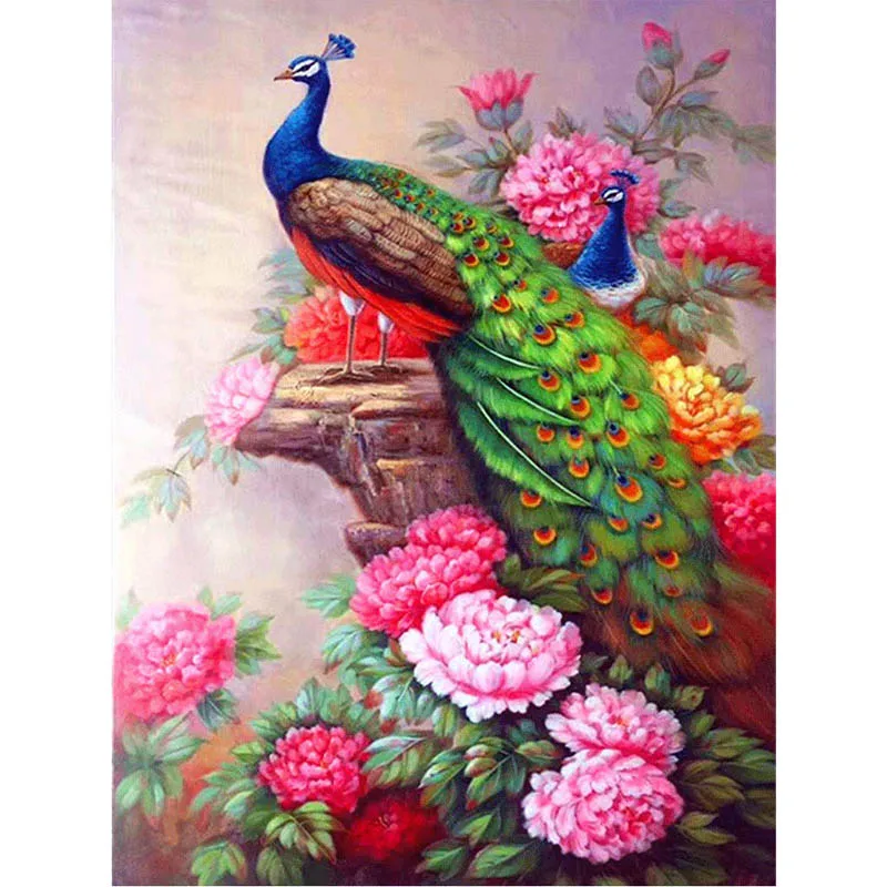 LZAIQIZG Full Drill Diamond Painting Beautiful Peacock 5d Diamond Embroidery Sale Diamond Picture Of Rhinestones Home Decor Gift