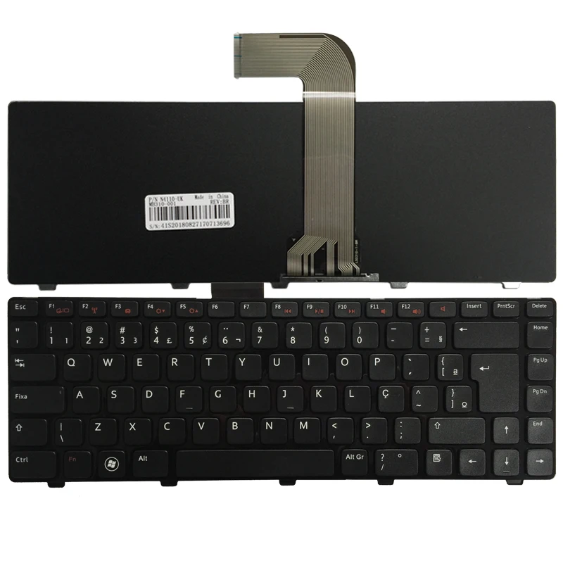 Brazil BR Keyboard for DELL INSPIRON 14R N4110 M4110 N4050 M4040 N5050 M5050 M5040 N5040 X501LX502L P17S P18 N4120 M4120 L502X