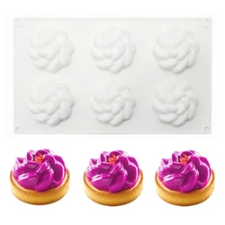 Flower Tart Cake Mold Mousse Mold For Baking Dessert Ring Art Mousse Silicone 3D Mould Silikonowe Moule Tartlet Pan Pastry Tools