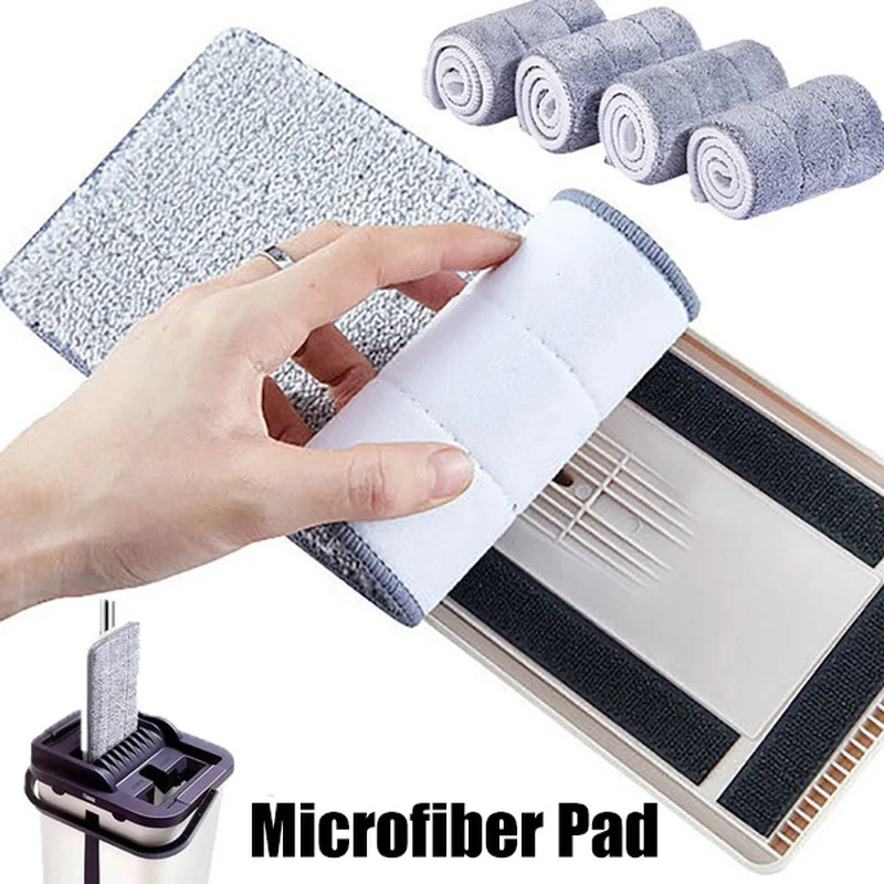 1/2/5 Piece Microfiber Mop Kitchen Floor Cleaning Suitable for 12X33 Cm Flat Squeeze Mop Replacement Mop Pad Household Tool