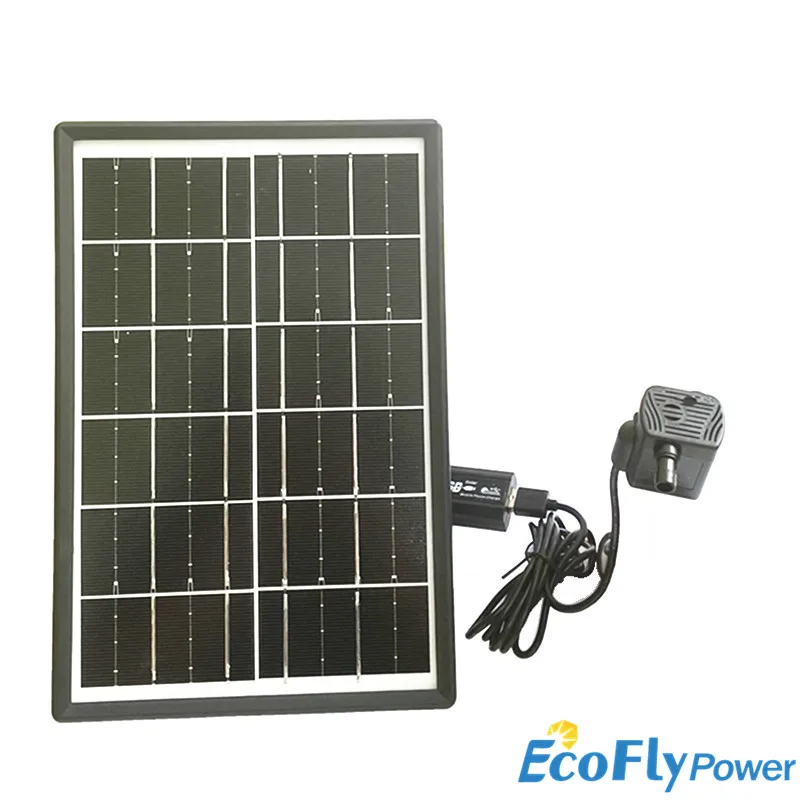 6V 5V 1200mA 6W Solar Panel Powered Water Pool Pond Garden Water  Sprayer with Water Pump